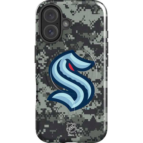 NHL Seattle Kraken Camo iPhone 16 Magsafe Impact Case